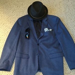 Navy and Grey accent blazer